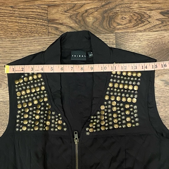 Tribal Lightweight Black Studded Vest - Picture 6 of 7